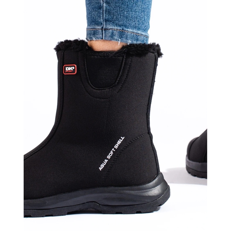 DK höga vandringsstövlar för kvinnor, isolerade med päls svart 1