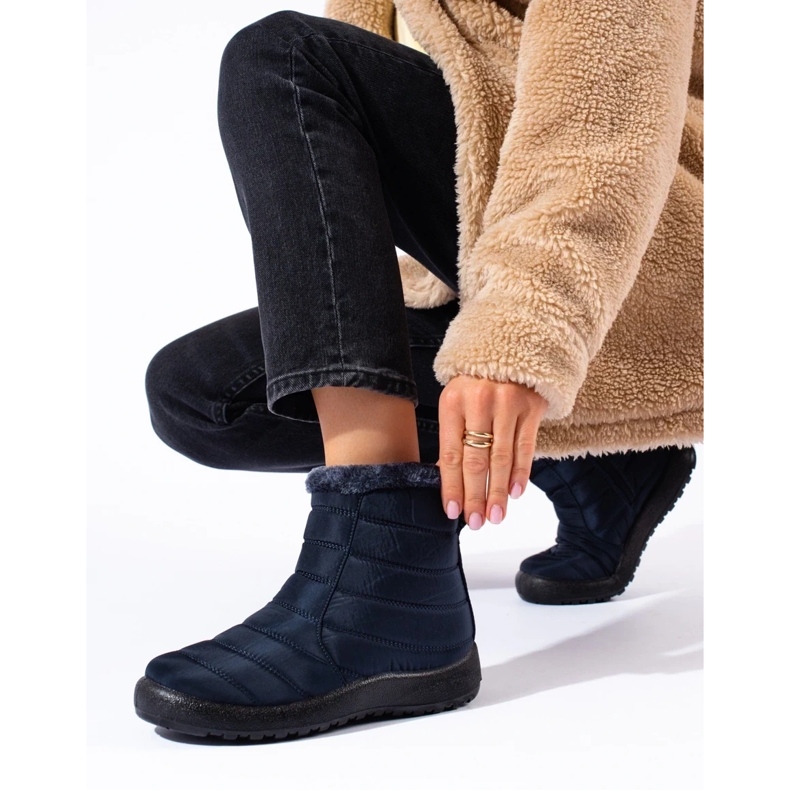 W. Potocki Marinblå snöstövlar för kvinnor från Potocki 1