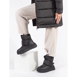 Seastar Svarta isolerade snöstövlar för kvinnor med tjock sula 2