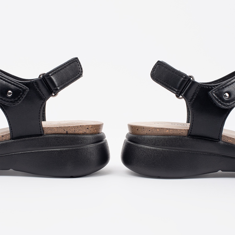 Goodin Bekväma svarta damsandaler 1