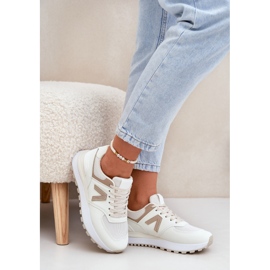 Kvinnors sportskor med Eco Leather Beige 5