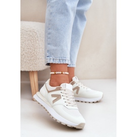 Kvinnors sportskor med Eco Leather Beige 2