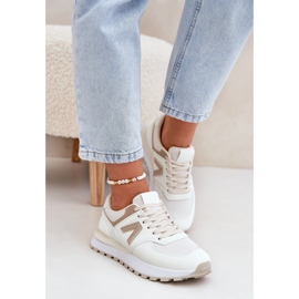 Kvinnors sportskor med Eco Leather Beige 3