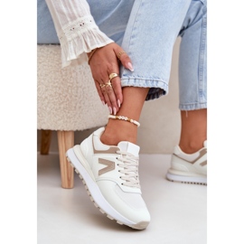 Kvinnors sportskor med Eco Leather Beige 7