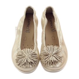 Caprice ballerinaskor för kvinnor 22116 gul 4