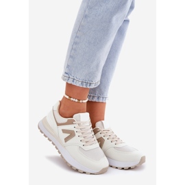 Kvinnors sportskor med Eco Leather Beige 1