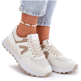 Kvinnors sportskor med Eco Leather Beige 10