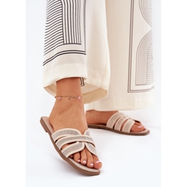 Klassisk kvinnors platt beige 2