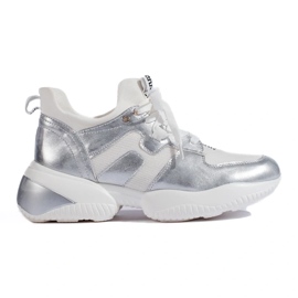 Weide Vita och silver sneakers 2