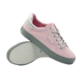 Big star 274054 bundna sneakers grå rosa 3