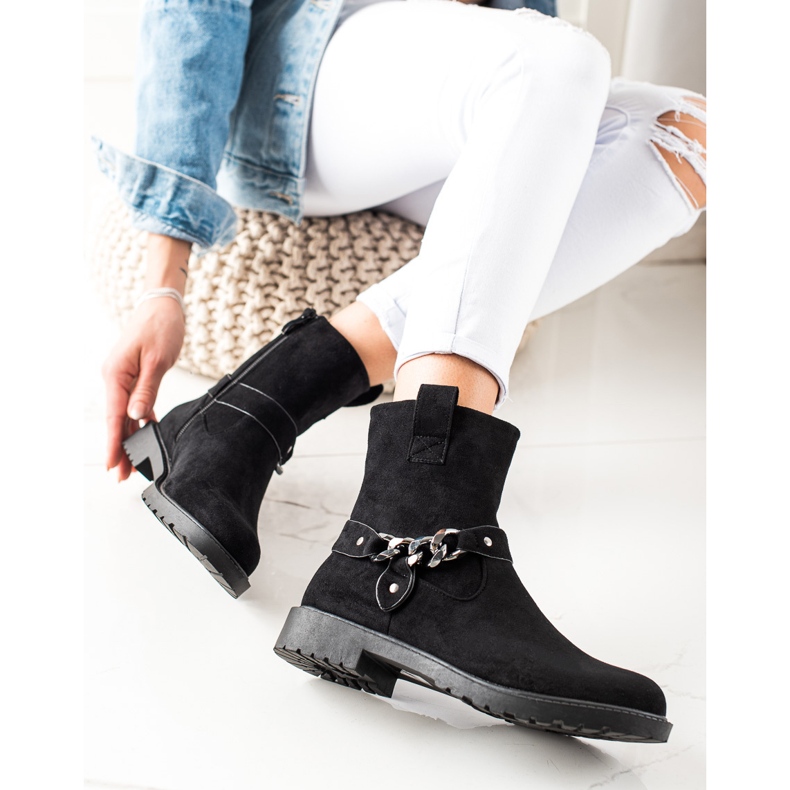 Klassiska mocka arbetare svart 2