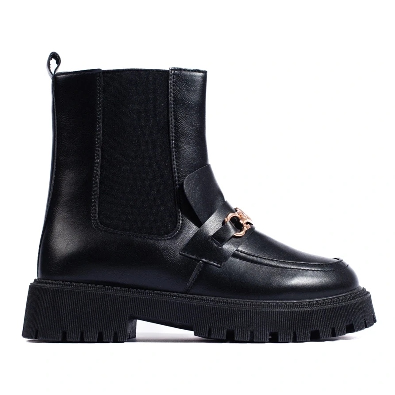 Slip-on påsar på plattformen svart 1