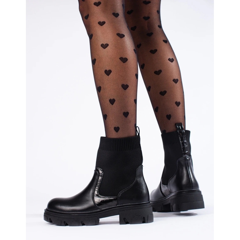 Slip-on stövlar svart 1