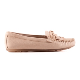 Loafers Med En Rosett beige 1