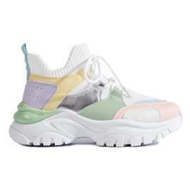 Färgglada Slip-On Sneakers vit 2