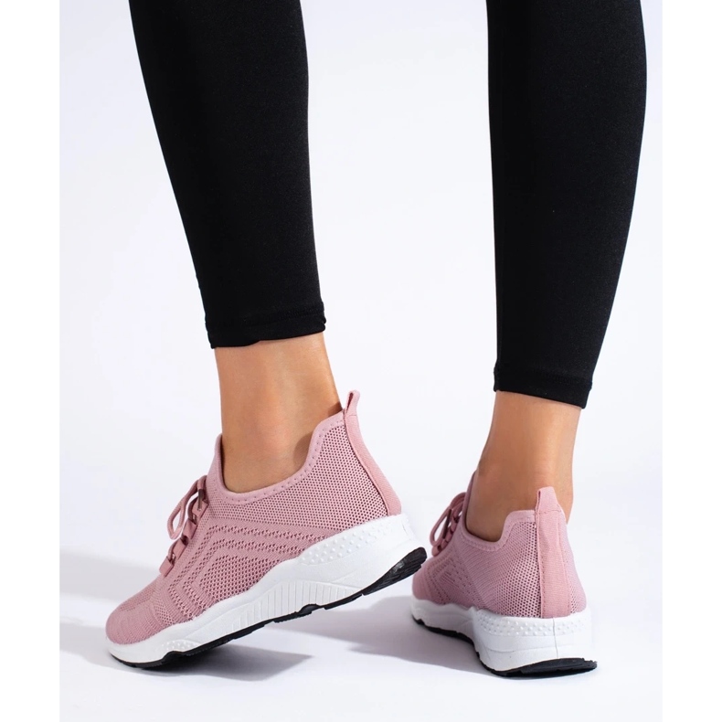 Fashionabla textilsneakers rosa 1