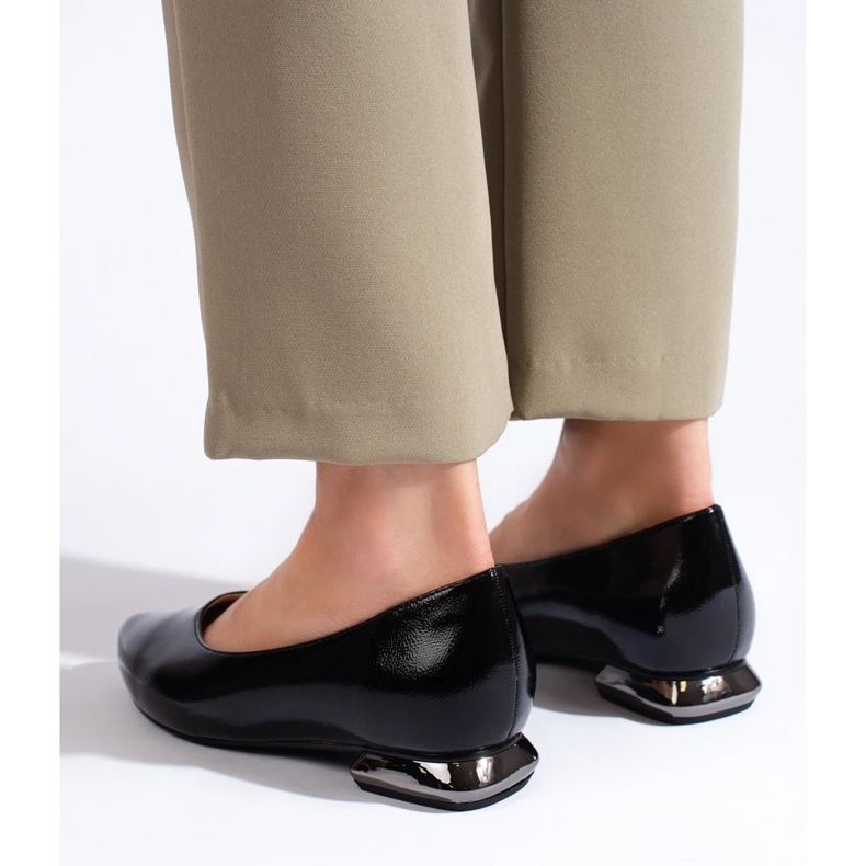 W. Potocki Pumps med dekorativ Potocki-klack svart 1