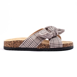 W. Potocki Casual tofflor med rosett beige 2