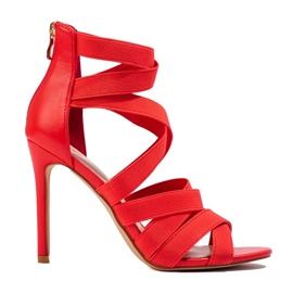 W. Potocki Sandaler På Hög Klack Potocki röd 1