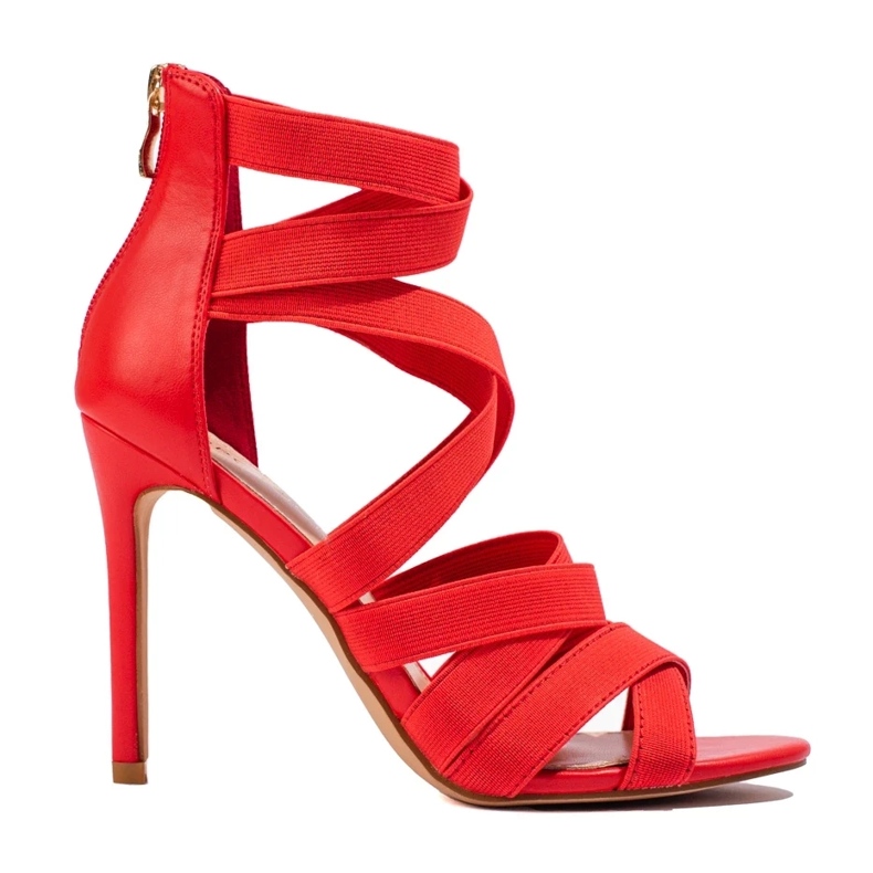 W. Potocki Sandaler På Hög Klack Potocki röd 1