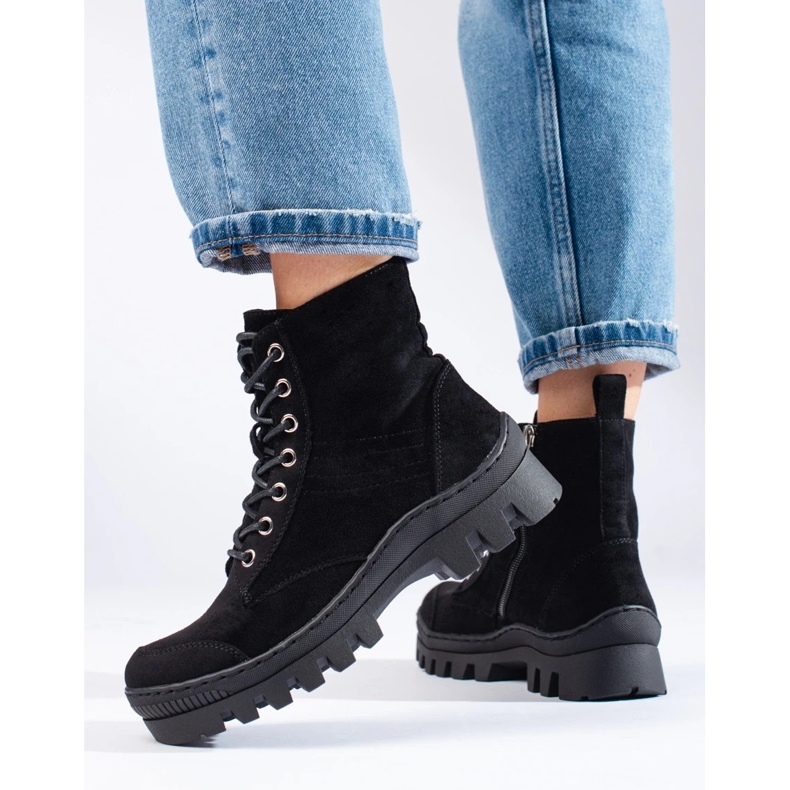 S. BARSKI Snörstövlar från S.BARSKI svart 2