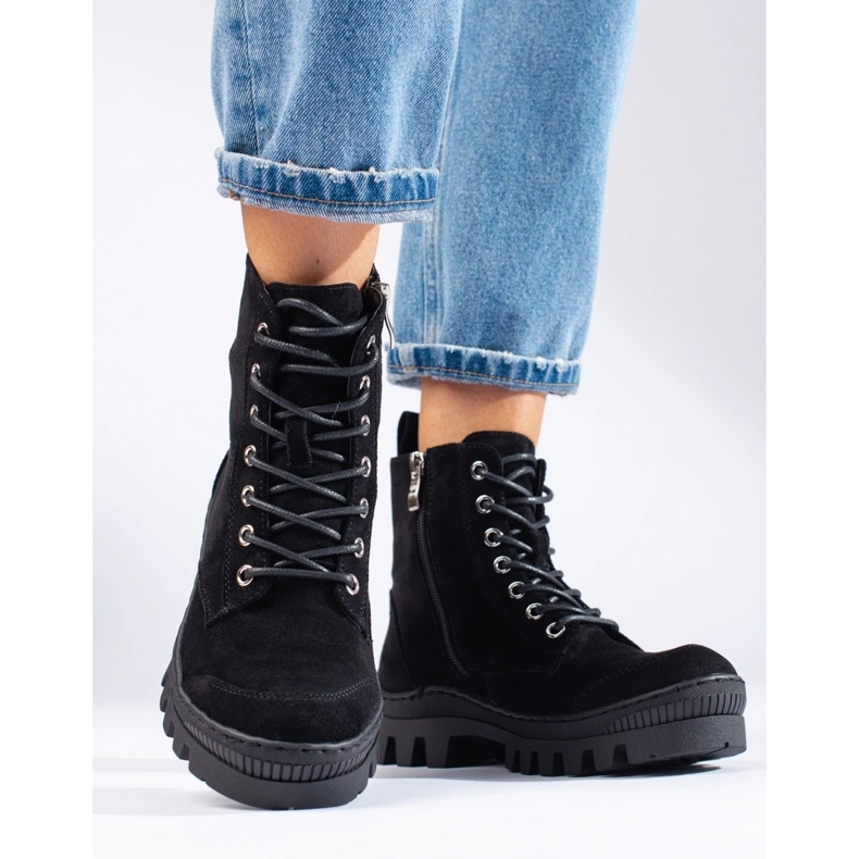 S. BARSKI Snörstövlar från S.BARSKI svart 1