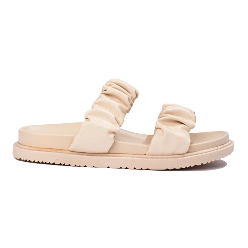 J. Star Beiga tofflor med ränder beige 1