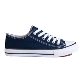 Klassiska damsneakers blå 2
