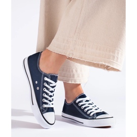 Klassiska damsneakers blå 4