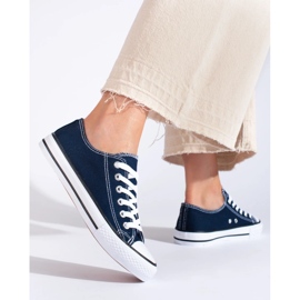 Klassiska damsneakers blå 1