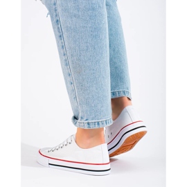 Klassiska damsneakers vit 2