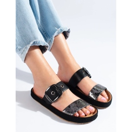 Big Star tofflor för kvinnor svart 1