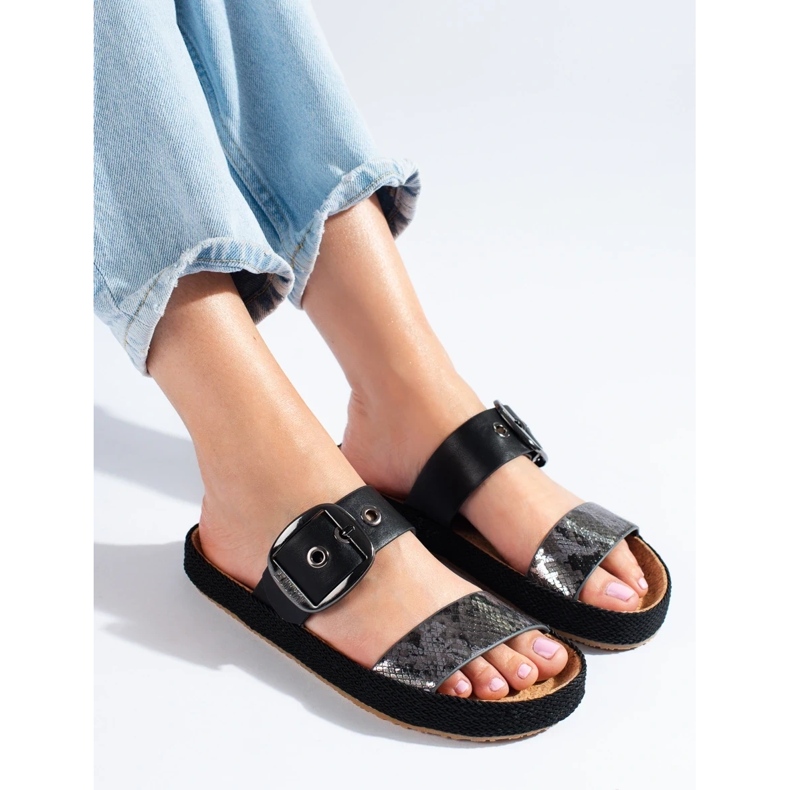 Big Star tofflor för kvinnor svart 1