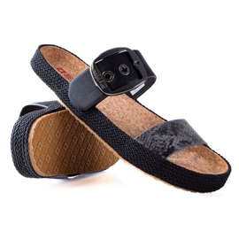 Big Star tofflor för kvinnor svart 2