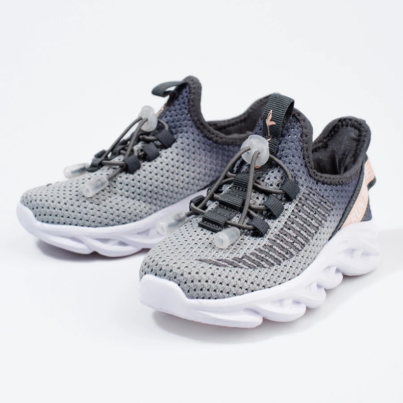 Vico barnsportskor, tvåfärgat material grå 2