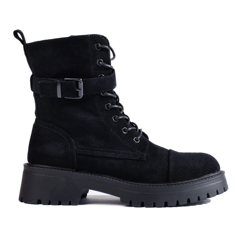 Dambaggies i mocka med spänne svart 1