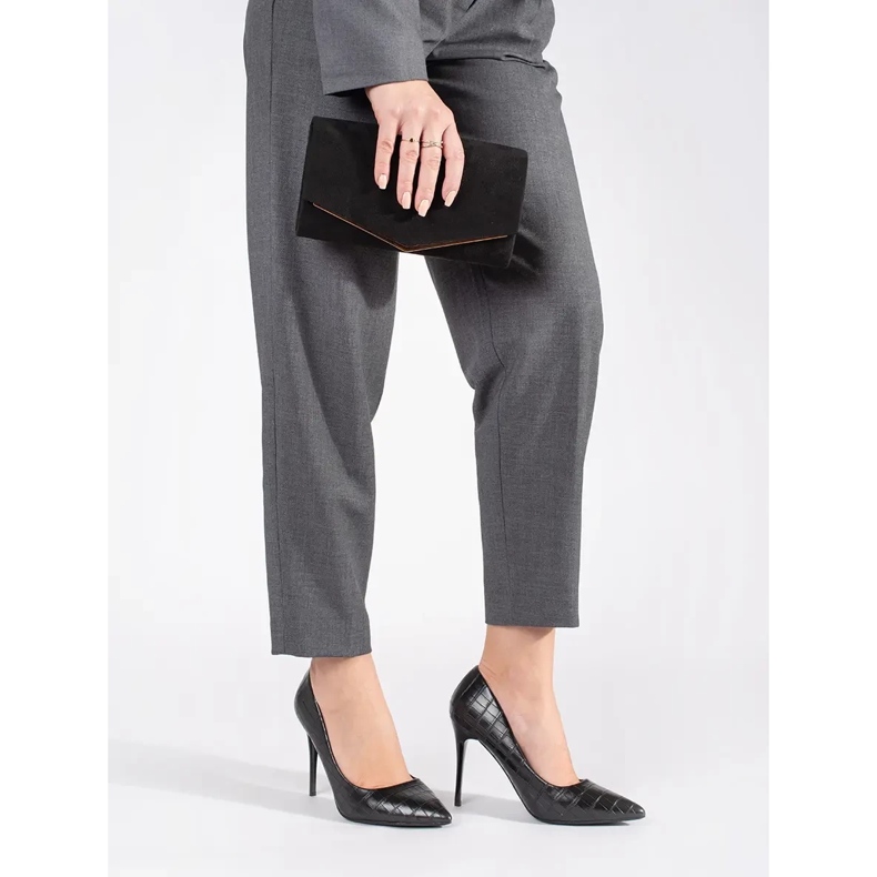 Fashionabla högklackade pumps för kvinnor svart 2