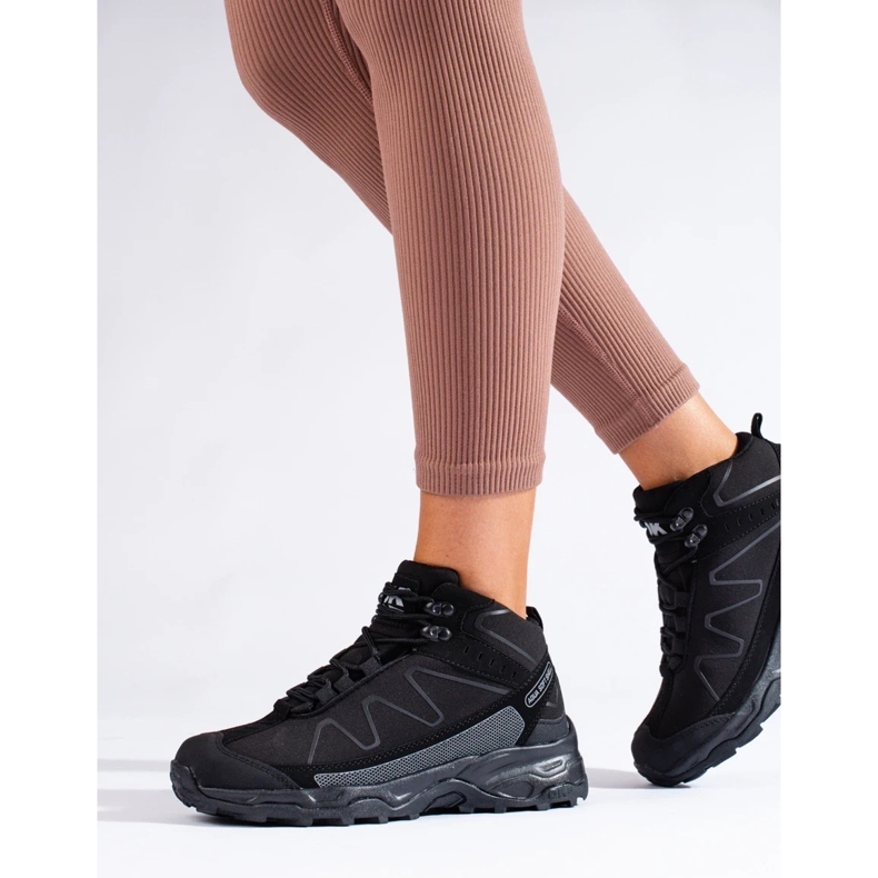 Sportvandring damskor med en hög ovandel DK svart 1