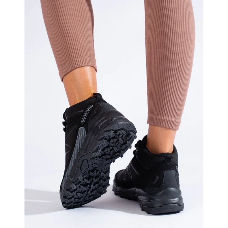 Sportvandring damskor med en hög ovandel DK svart 2