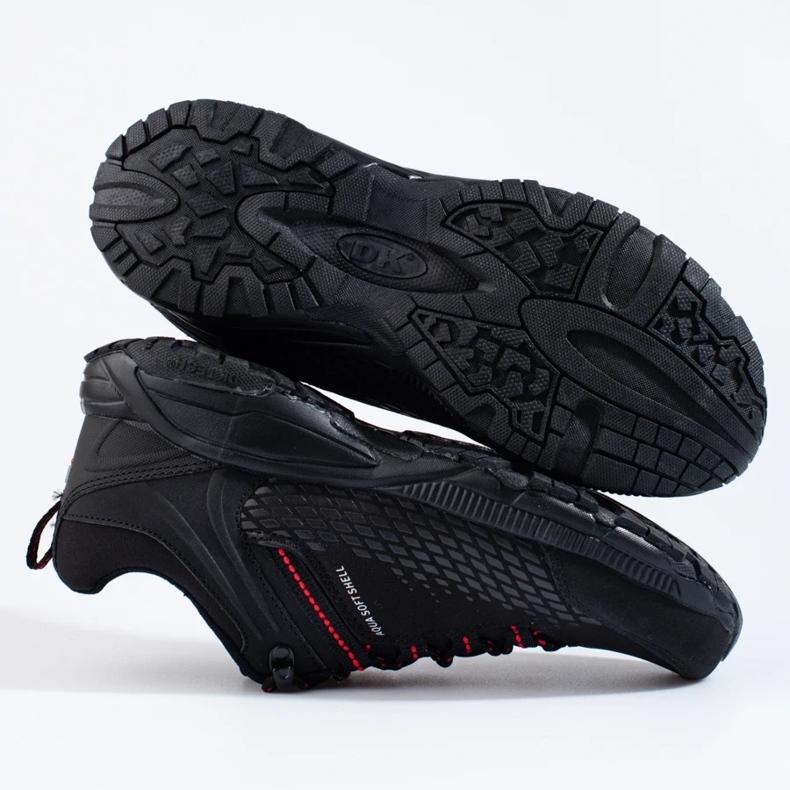 Vandringsskor för män på tjock sula DK svart och röd 1