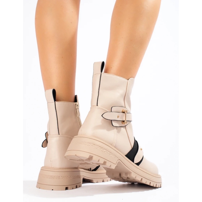 Beige dambaggies med skydd 1