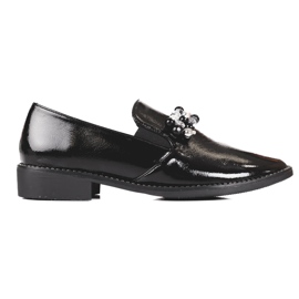 Damlackherrar med dekor, svart 1