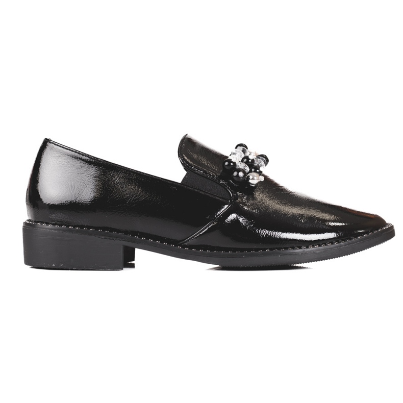 Damlackherrar med dekor, svart 1