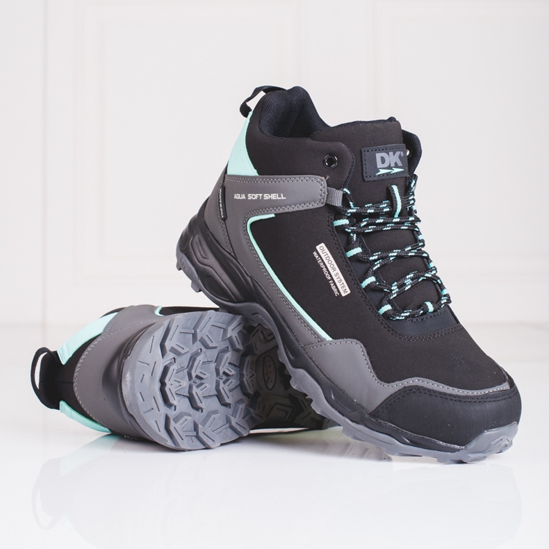 DK höga vandringsskor för män med ett skydd svart 2
