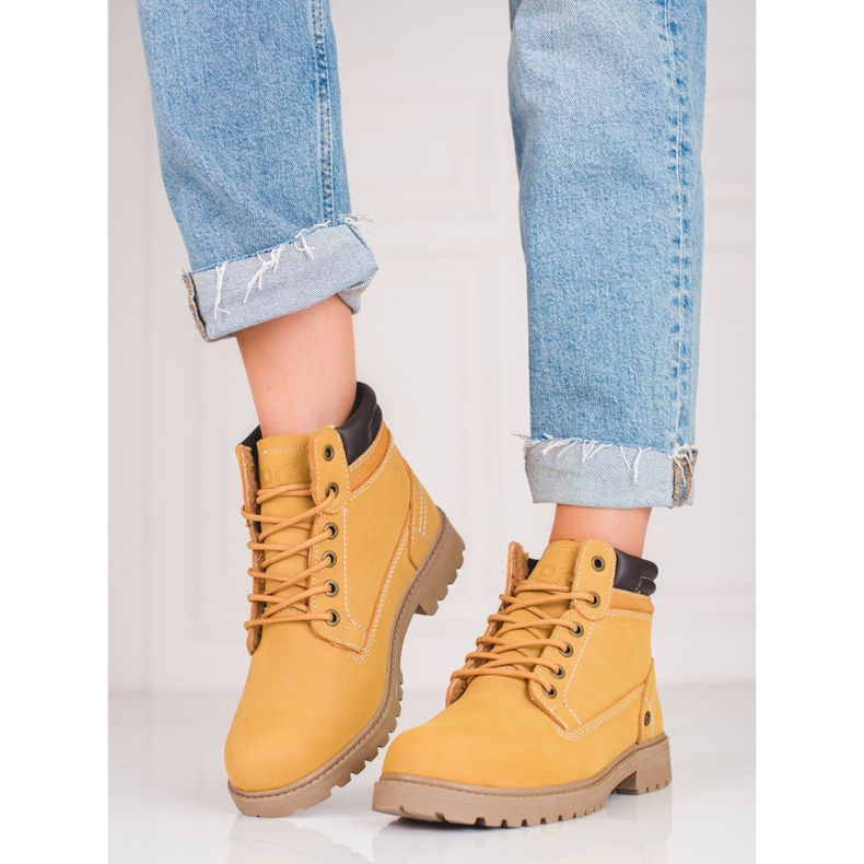 DK vandringskängor i läder för kvinnor brun 2