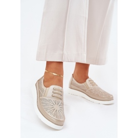 Kvinnors skor, öppna gyllene gyllene skor 2