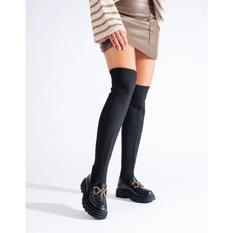 Svarta damstövlar med flexibel ovandel 1