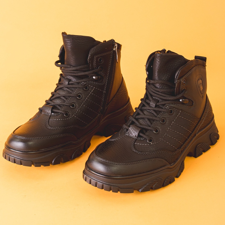 Svarta Shelovet vinterstövlar för män 1