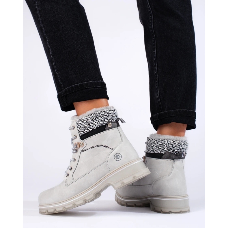 Grå damfångare med shelovet päls 1