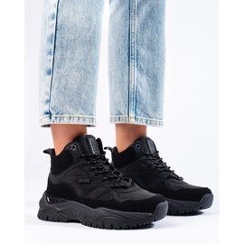 Damsneakers på Big Star KK274356-plattformen svart 2